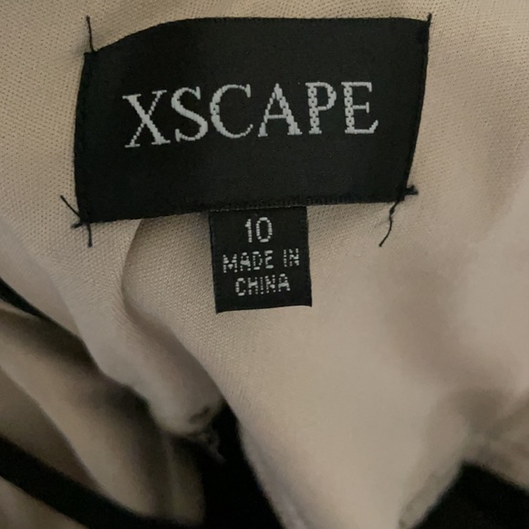 Xscape Spaghetti Strap Evening Gown Dress Black - Picture 9 of 9